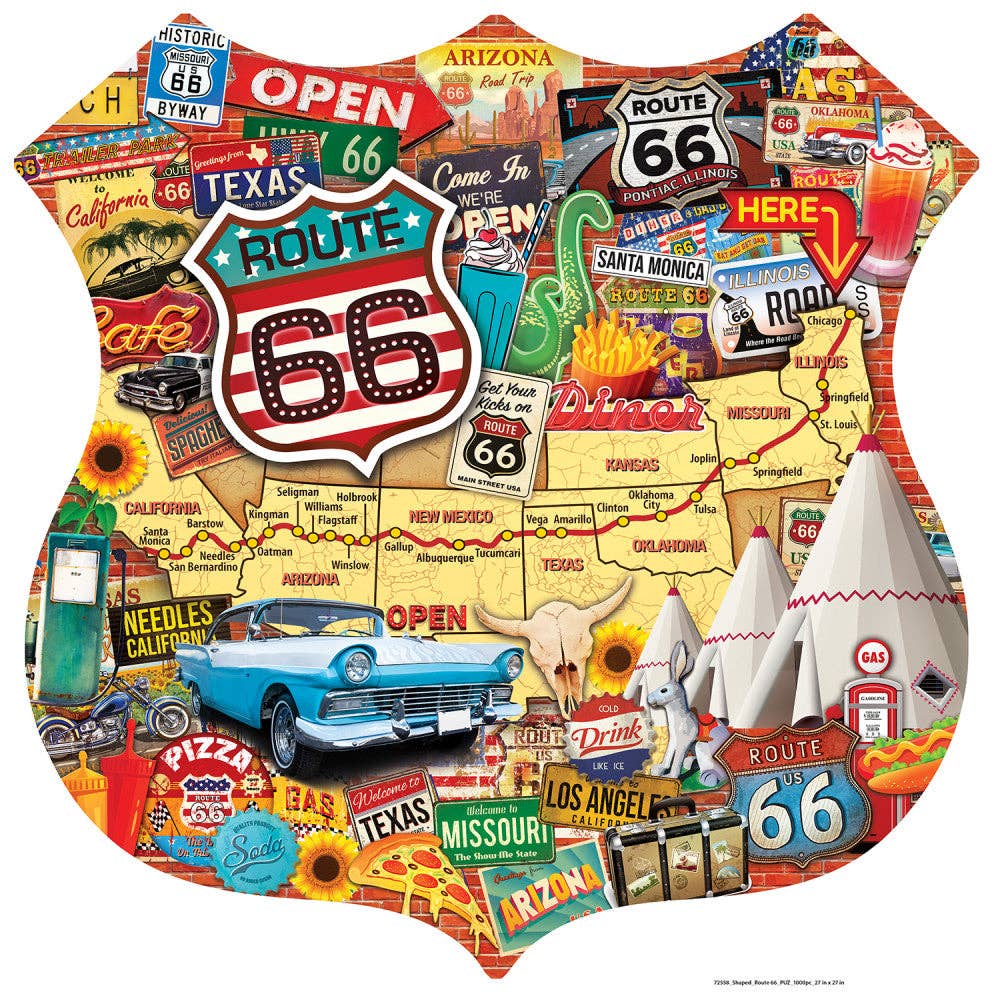 Masterpieces Puzzles - Vente Puzzle – adulte - Puzzle de 1000 pièces en forme de Route 661