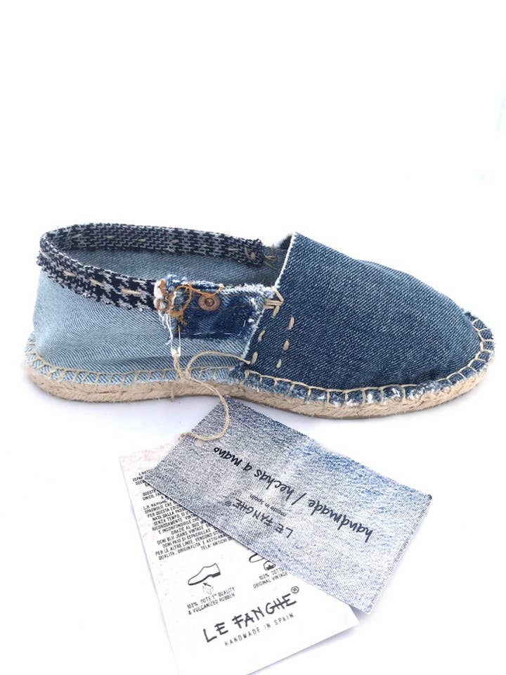 Nieted Q2 — Vintage Levi's handgefertigte Espadrilles Unisex für den Großhandel von Le Fanghe