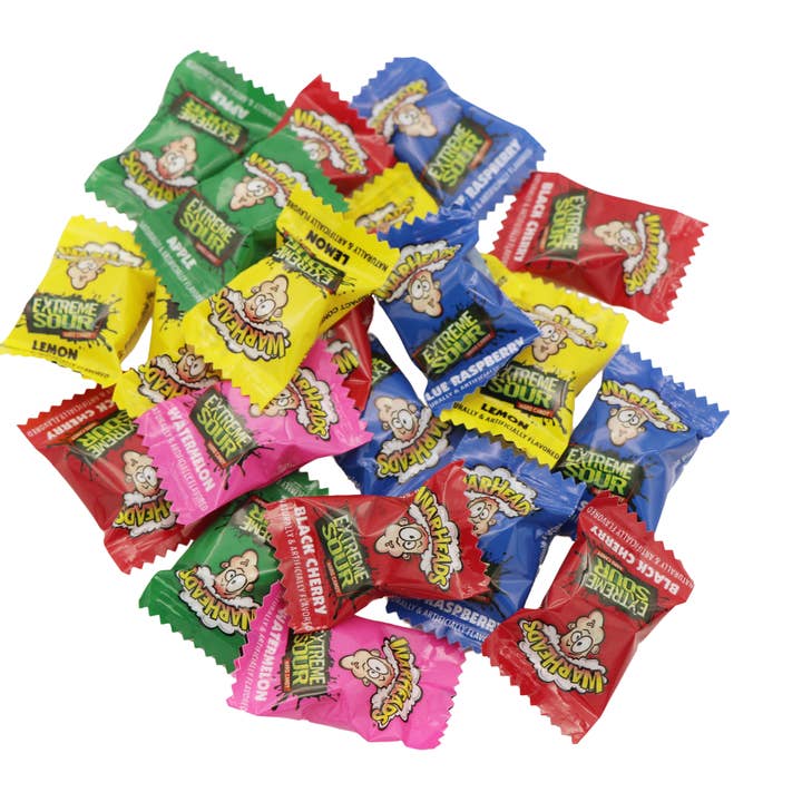 Grandpa Joe's Candy Shop - Wholesale Hard Candy - Warheads Sour Candy Bulk Wrapped, 2/2.5lb Bags