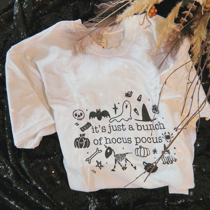 'hocus pocus' printed unisex t-shirt for wholesale by free in the lines