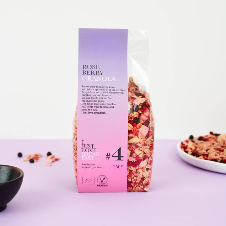 #4 Granola met rozenbessen 250 g voor wholesale door i just love breakfast