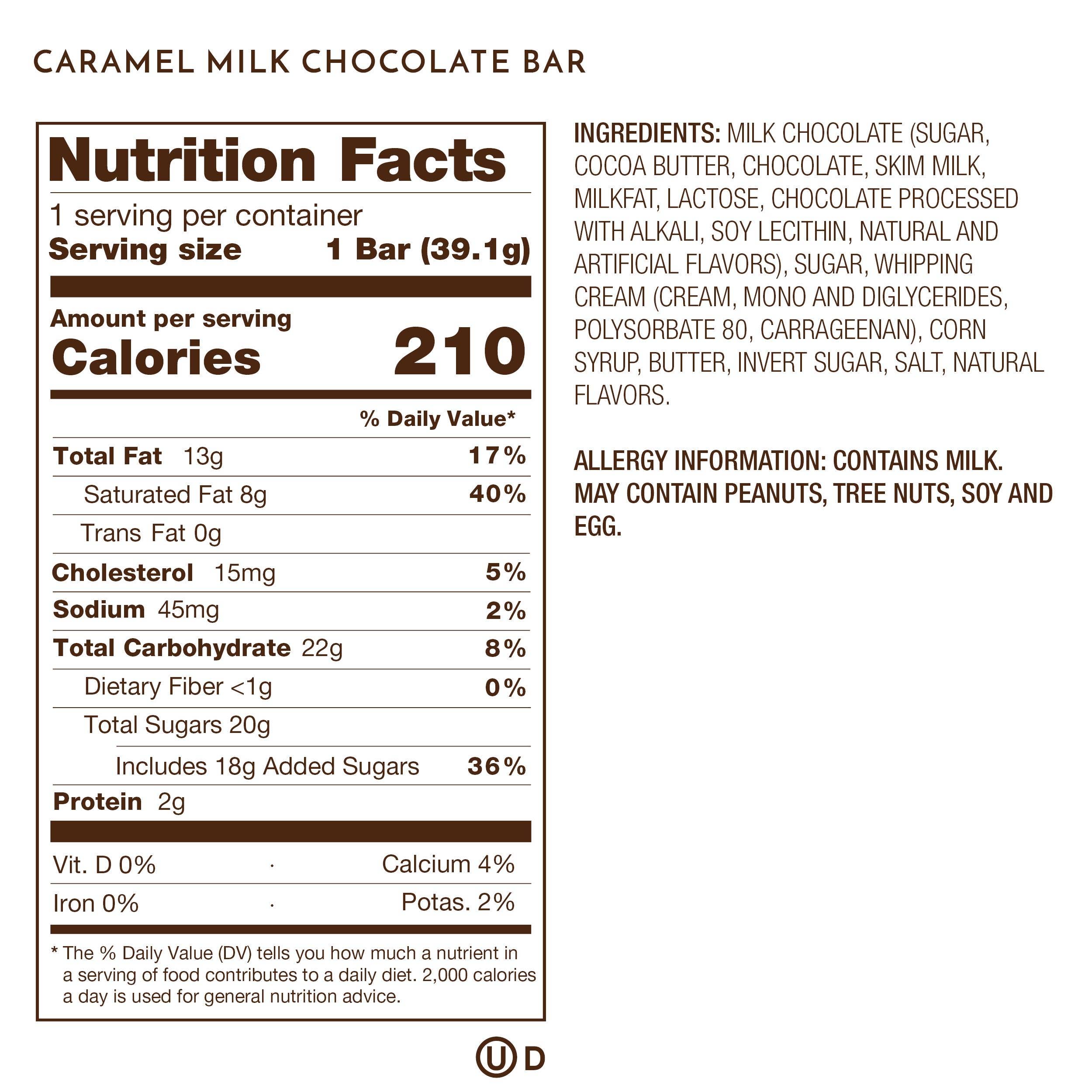 Ethel M Chocolates - Wholesale Chocolate Bar - PREMIUM MILK CHOCOLATE CARAMEL GOURMET SINGLE BARS5