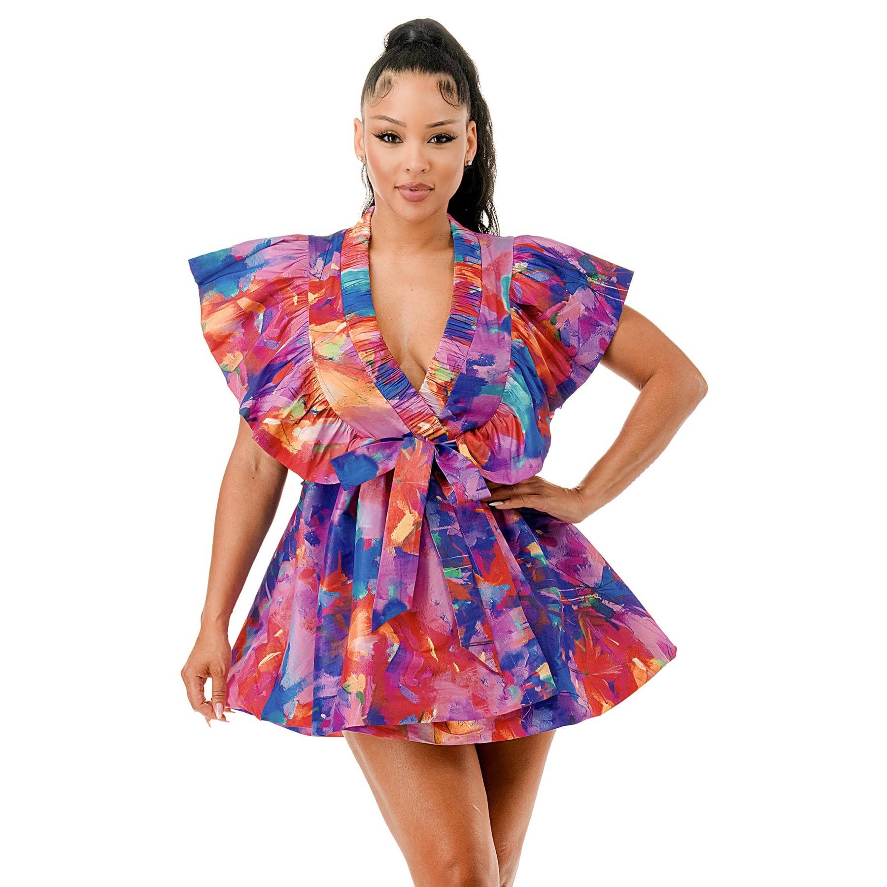 Esmeray Clothing - Wholesale Dress - Women's - TROPICAL BREEZE MINI

 DRESS3