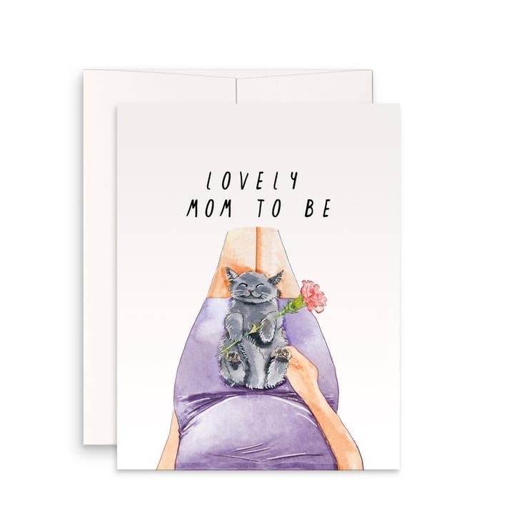 Gravide Mama Fødder - Funny Ny Baby Card for engroshandel hos Liyana Studio