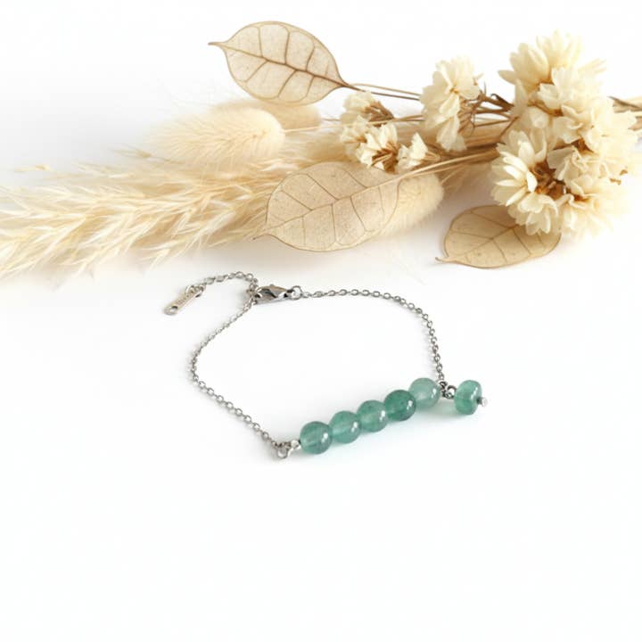 Grøn Aventurin Sten Armbånd for engroshandel hos Produtos Namasté