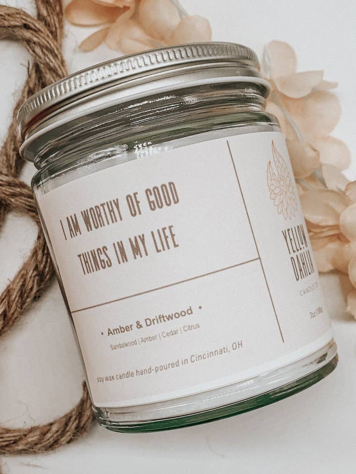 Ambre et bois flotté pour la vente par Yellow Dahlia Candle Co.