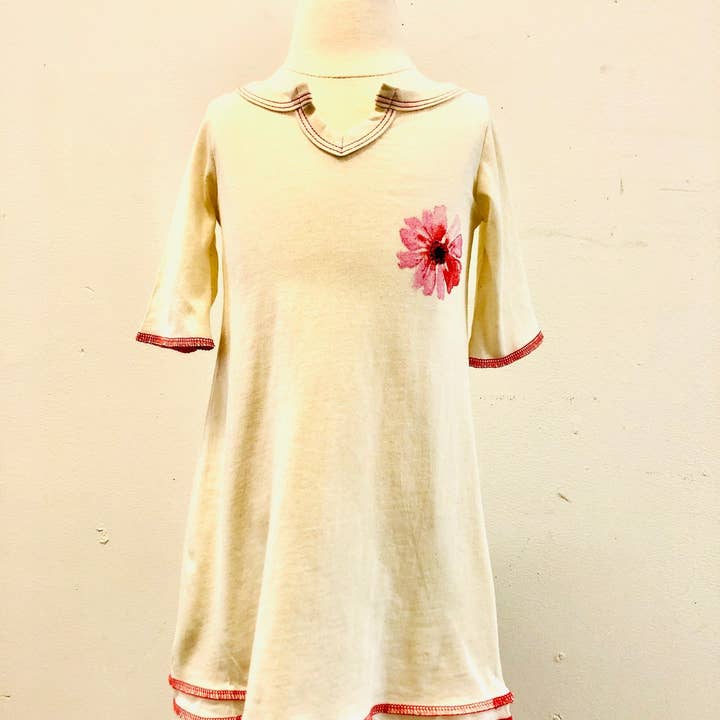 Organic Cotton Dress - Pink Flower for wholesale by Eunco