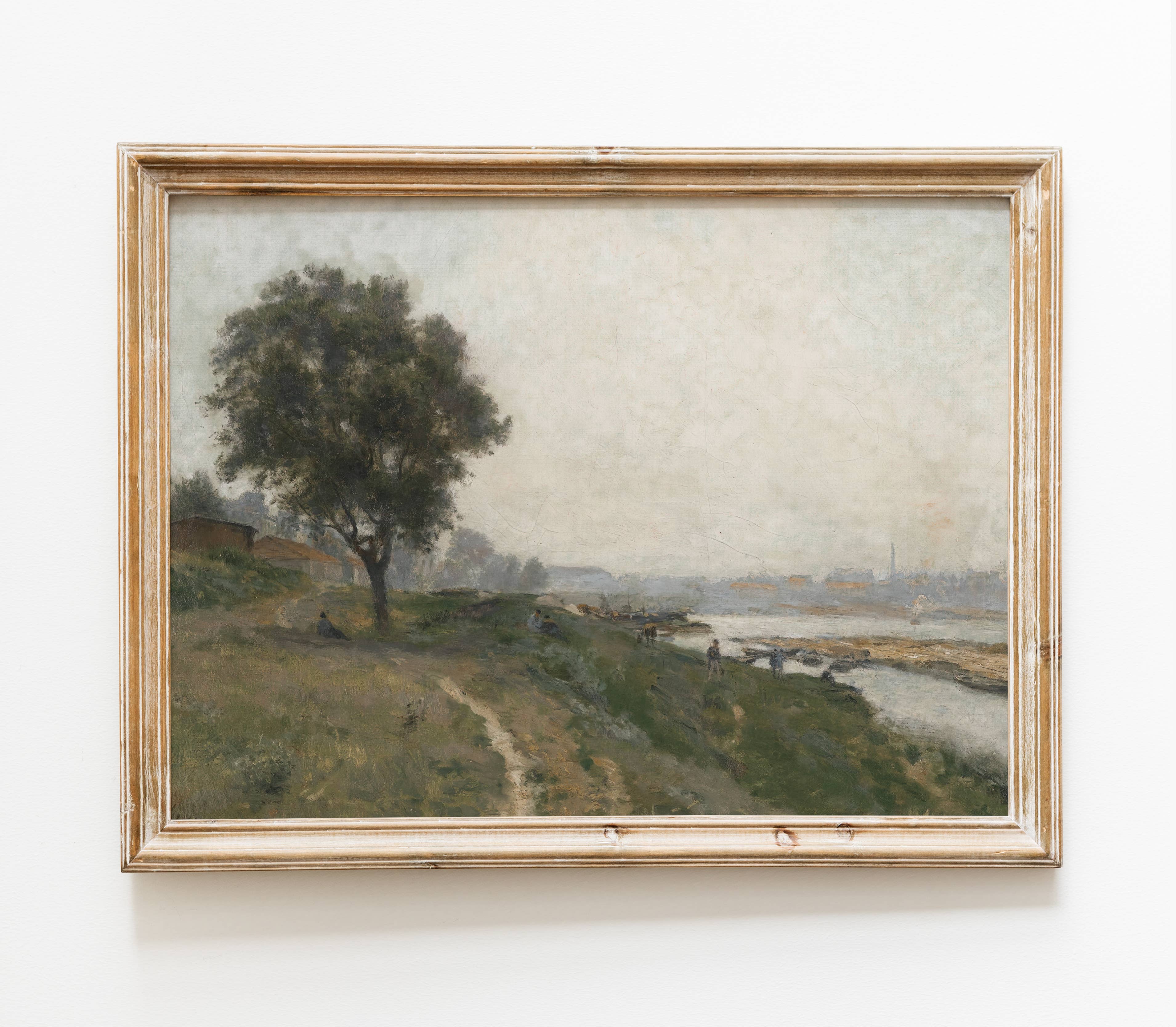 Hyggely - Wholesale Art Print - Antique Overcast Painting | Muted Landscape Art Print L1624