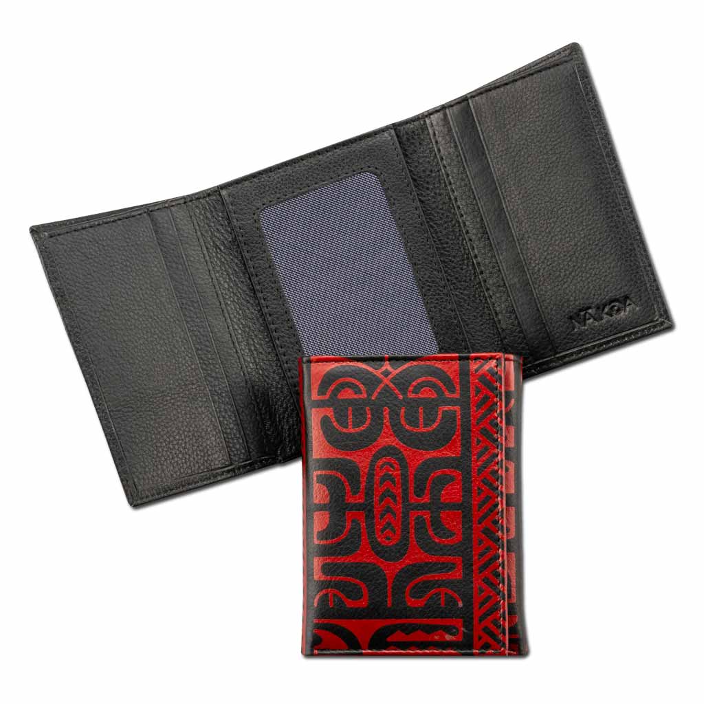 NA KOA - Wholesale Wallet - Men's - SALE French Polynesian tattoo trifold wallet - Art: "Te Atua" by Sulu'ape Pili Mo'o15