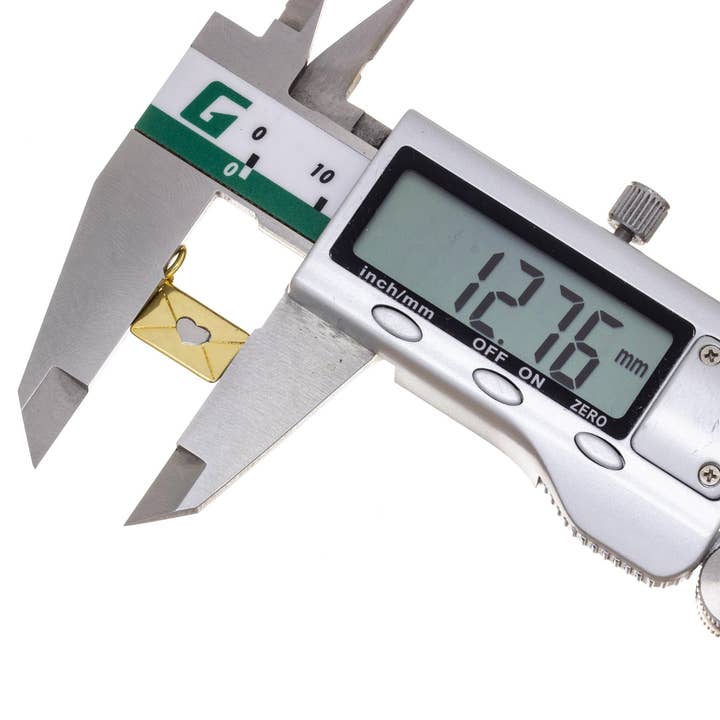 Jewel Pledge - Wholesale Individual Charm/Pendant - Golden Envelope Charm with Heart Seal for Necklace,CPG8346