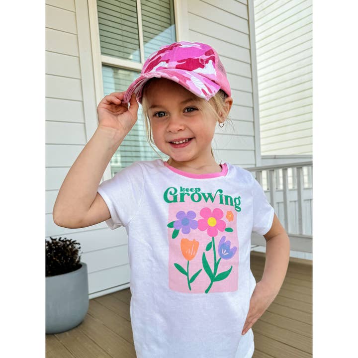 C.C Beanie – Engroshandel Baseballkasket - Til børn – BØRN Slidt Camouflage Kryds-og-tværs Høj Hestehale CC Kasket KIDSBT7838