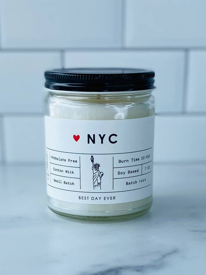 NYC, New York Candle for wholesale by Rambling Caravan