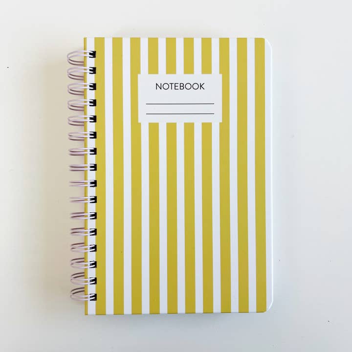Yellow Striped Multi-Paper Notebook for wholesale by The Paper + Craft Pantry