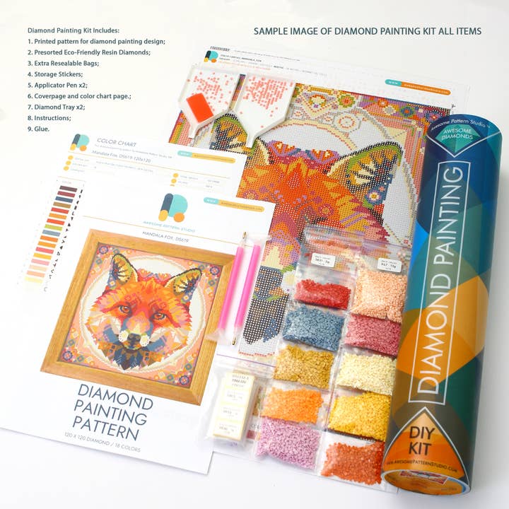 Awesome Pattern Studio – Engroshandel DIY-hobbysæt – DS020-120x120 York Storbritannien, Diamantmalersæt
