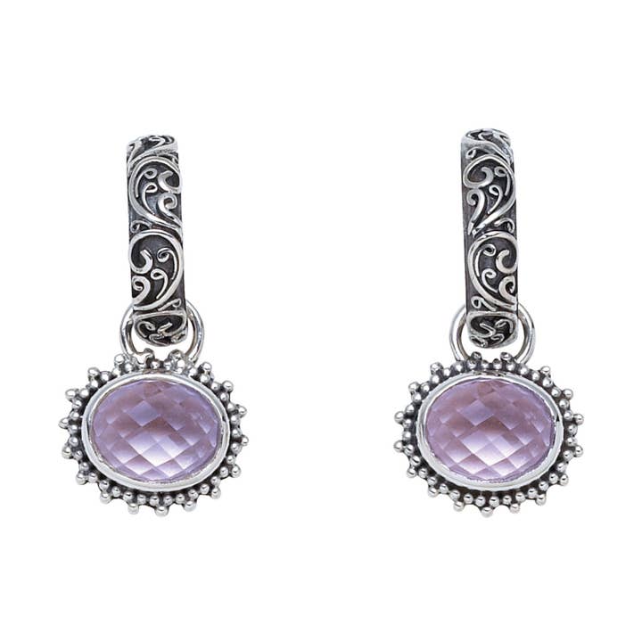 Saving Grace Hoop & Charm Drop Earrings for wholesale by Lori Bonn