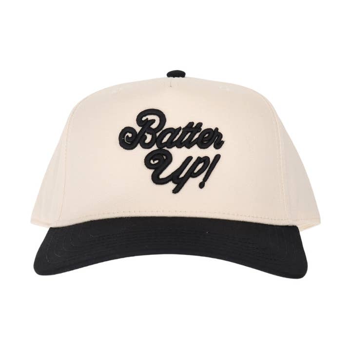 Batter Up 3D PUFF Embroidered Trucker Hat for wholesale by Stitch Your Style