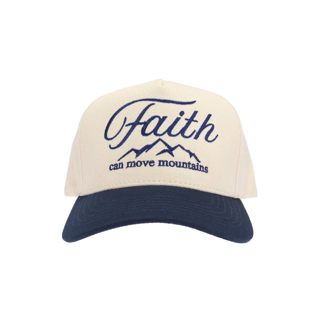 Stitch Your Style - Wholesale Trucker Hat - Women's - Faith Moves Mountains Embroidered Trucker Hat1