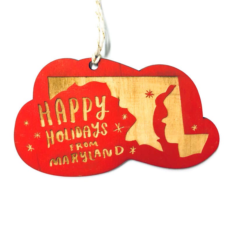 SnowMade - Wholesale Ornament - Happy Holidays from Maryland Ornament0