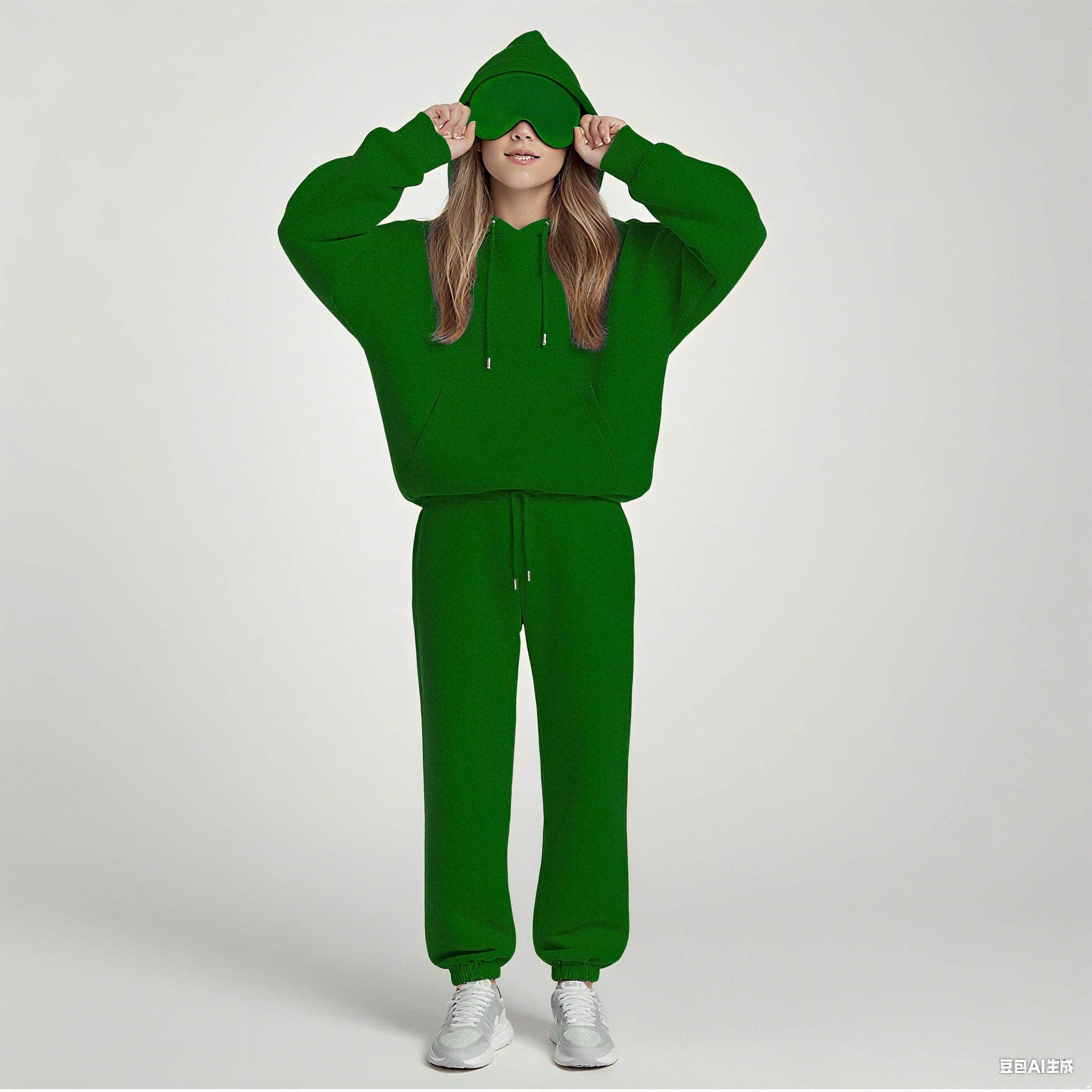 Sheer Trend - Vente Ensemble de vêtements d'intérieur – femme - Ensemble Décontracté à Capuche et Pantalon de Couleur Unie5