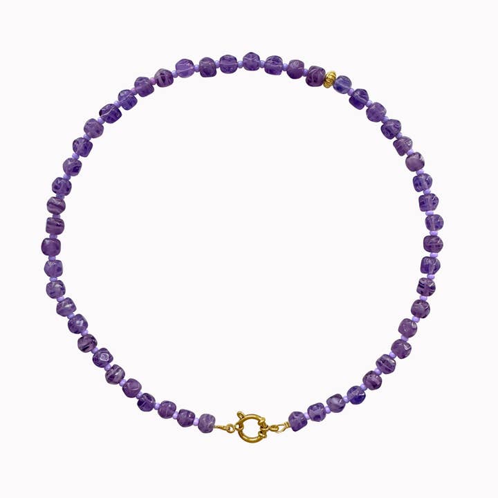 Lila Kette mit Vintage-Perlen für den Großhandel von Don' aparte