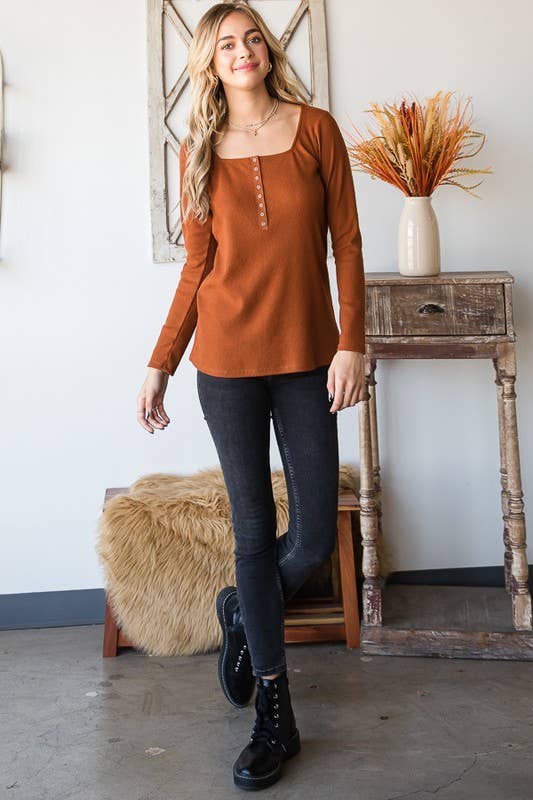 HEIMISH - Wholesale Knit Top - Women's - ET6767-15 SOLID RIBBED TOP6