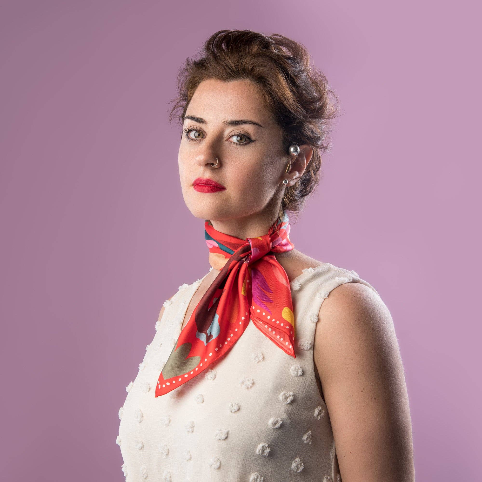 Dora Nola - Wholesale Scarf - Women's - All The Way silk neckerchief 502