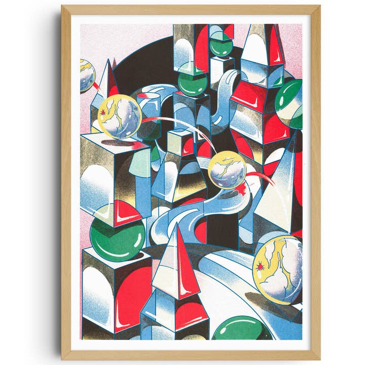 KIBLIND Atelier - Wholesale Poster - A3 poster - Beya Panicha - Cubism Town Night