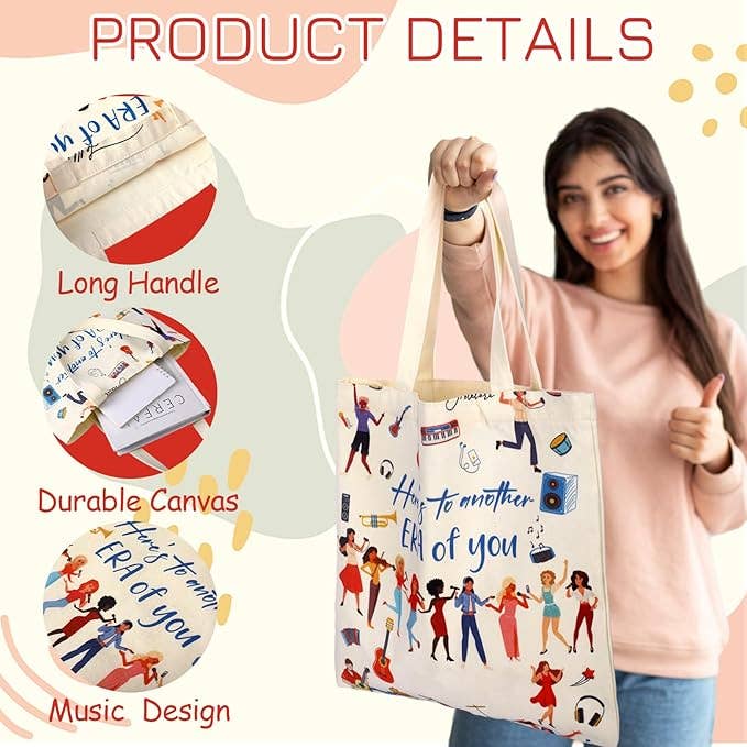 Crover - Wholesale Gift Bag - Music-Themed Canvas Tote Bags2