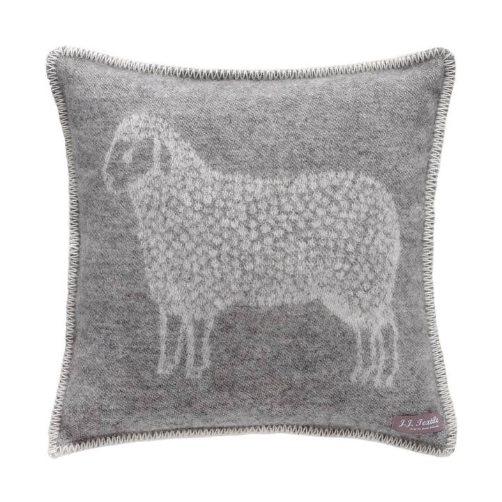 Zacht grijs kussenovertrek van puur wol voor wholesale door JJ Textile