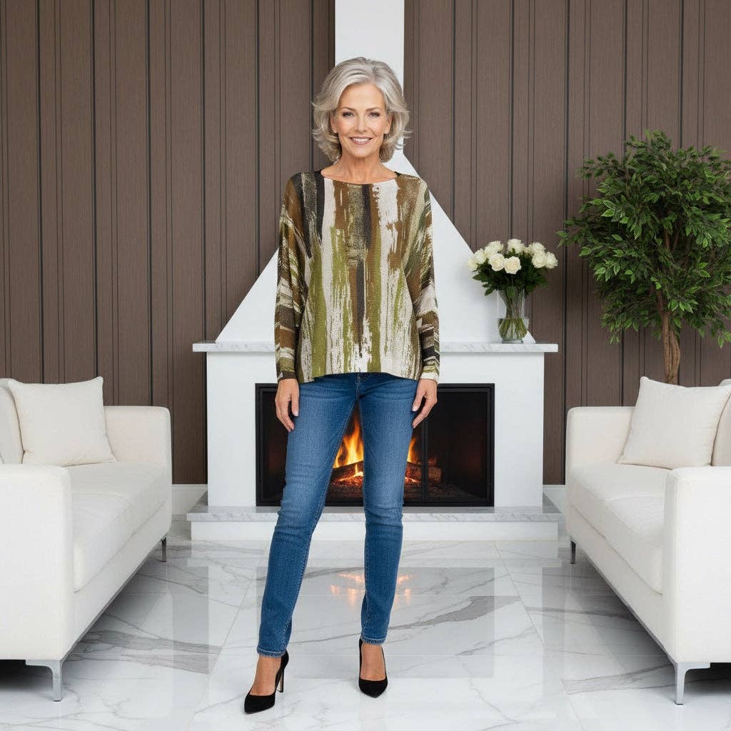 Grøn Guld Metallisk Abstrakt Mesh Strik for engroshandel på Faire6