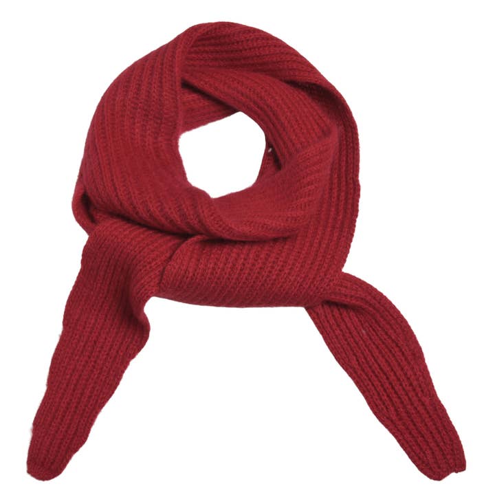 Kashmir sjaal Ella-cs met patentbreipatroon in baksteen voor wholesale door cute stuff GmbH