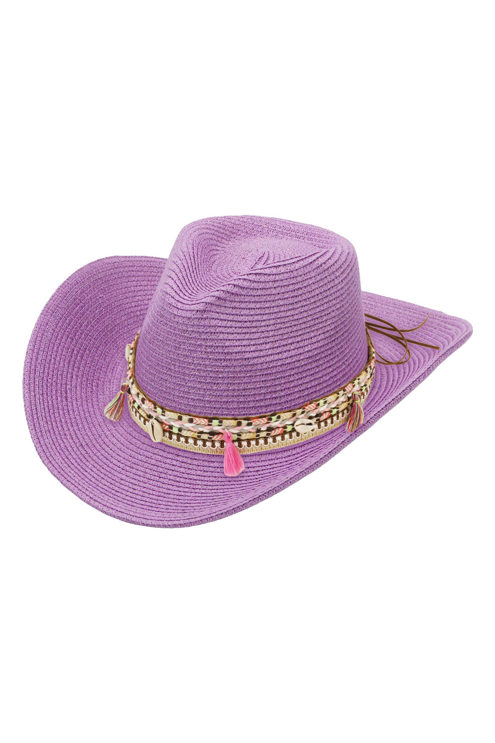 Cap Zone - Wholesale Cowboy Hat - Women's - Pink Tassel Straw Coastal Cowgirl Hat8