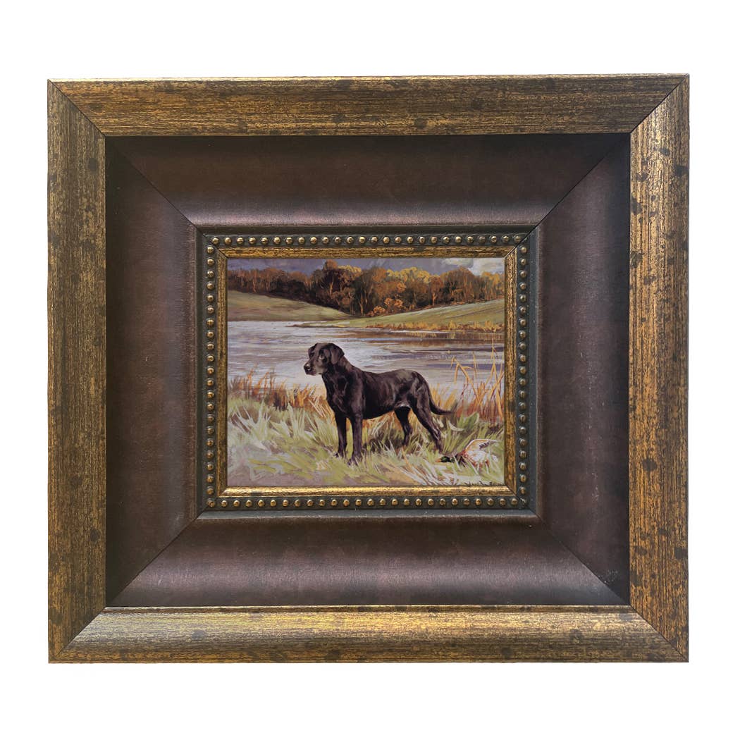 Madison Bay Co. - Historical Home Decor Reproductions - Wholesale Art Print - Labrador Retriever with Duck Framed Painting Print on Canvas39