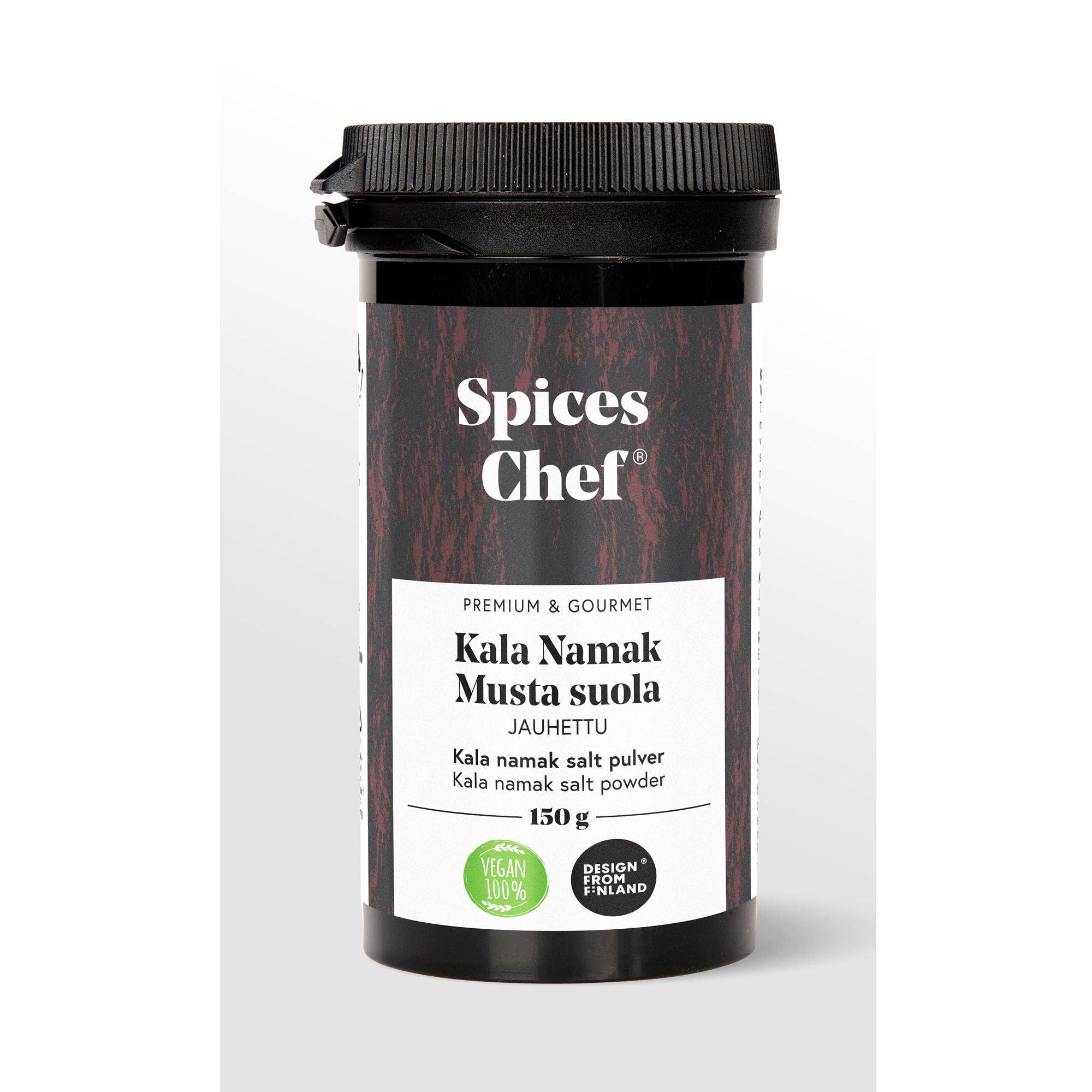 Spices Chef - Wholesale Salt - Kala Namak Suola Jauhettu 150g - Biomuovipakkaus0