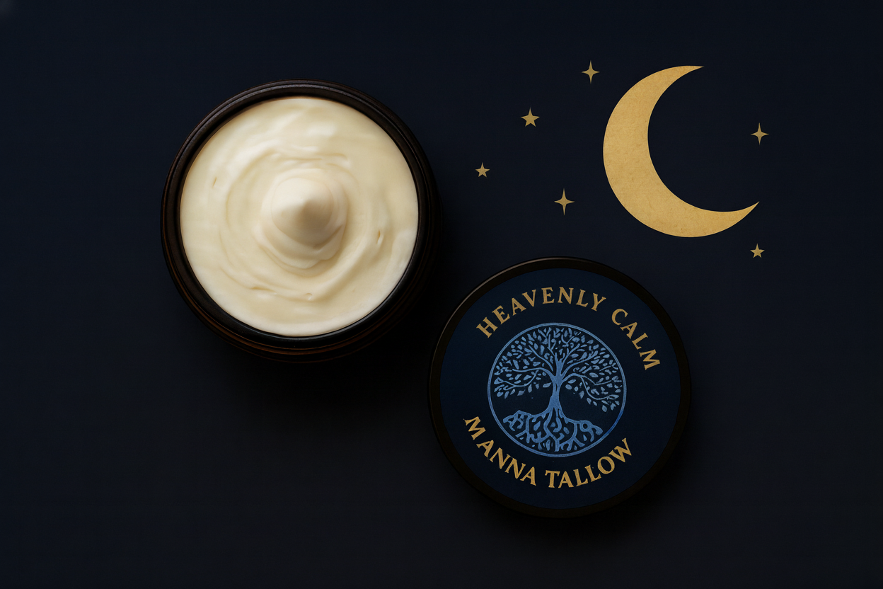 Manna Tallow - Wholesale Body Cream/Lotion - Heavenly Calm by Manna Tallow -  Magnesium Cream with Lavender & Chamomile 2oz0