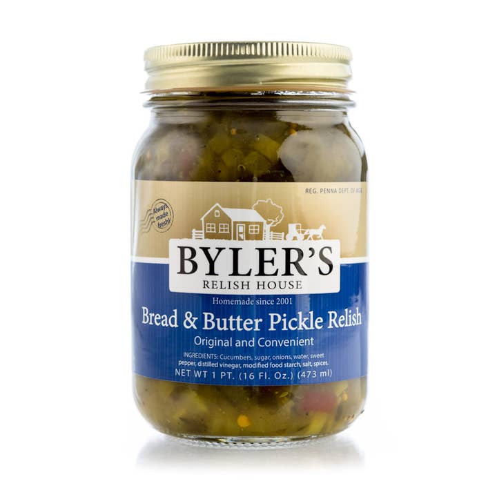 Relish de cornichons au pain et au beurre de Byler, 16 oz pour la vente par Byler Canning Co.
