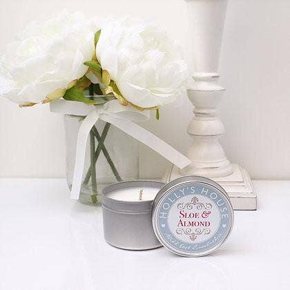 Lata de Vela Sloe & Amêndoa 100ml por atacado de Holly's House UK