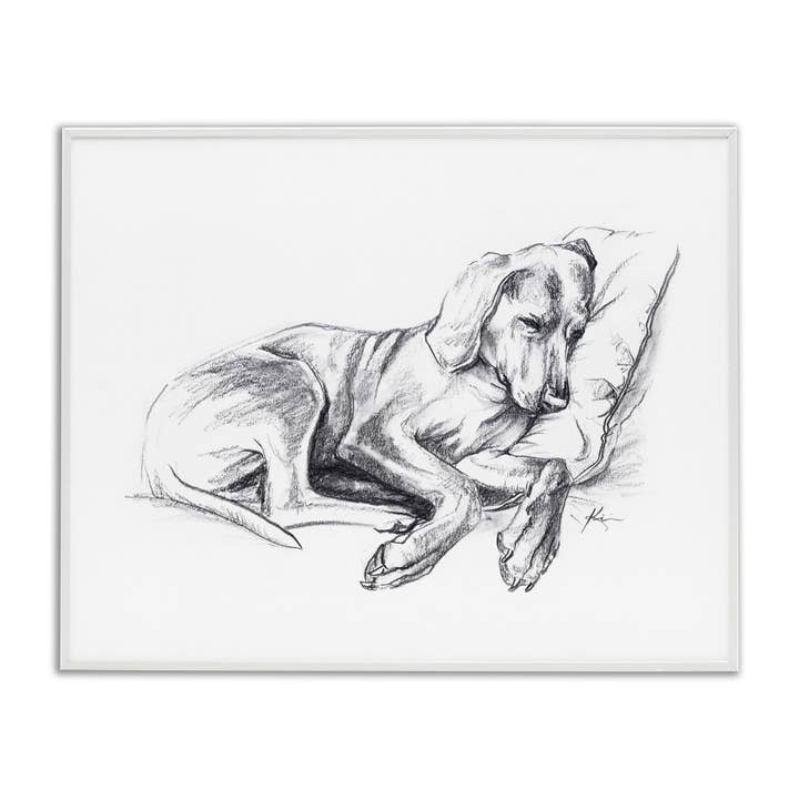 Stupell Industries - Wholesale Wall Decor - Kids & Baby - Napping Dog Drawing Framed Art26