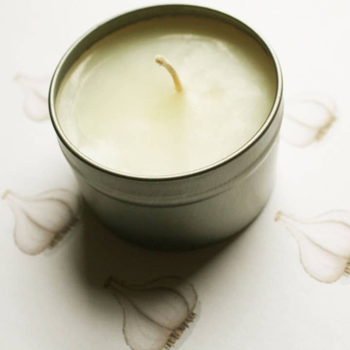 Garlic Scented Handmade Soy Candles for wholesale by Radical Works