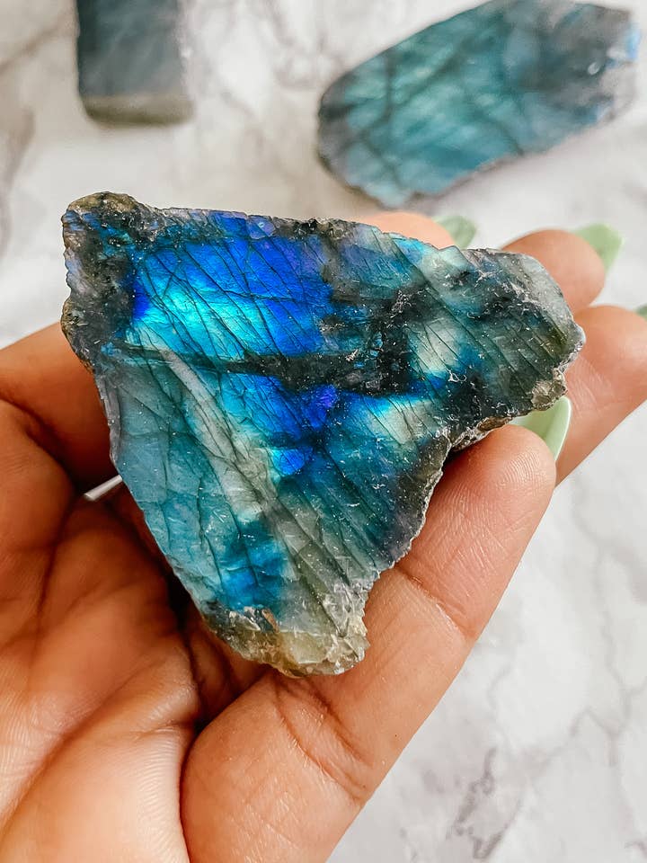 Labradorite Spiritual Stone Slab for wholesale by Peach and Pixie