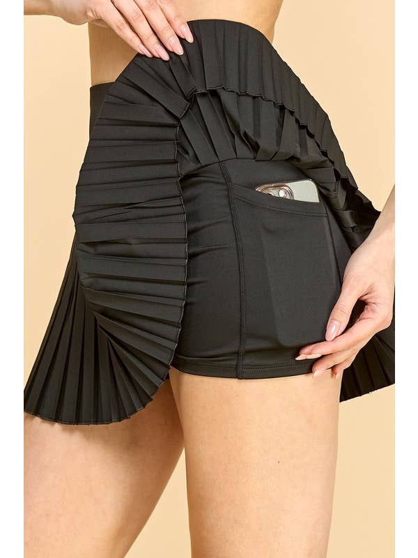 MIO WHOLESALE - Wholesale Skort - Women's - PLS001 SHARP PLEATED TENNIS SKORT7