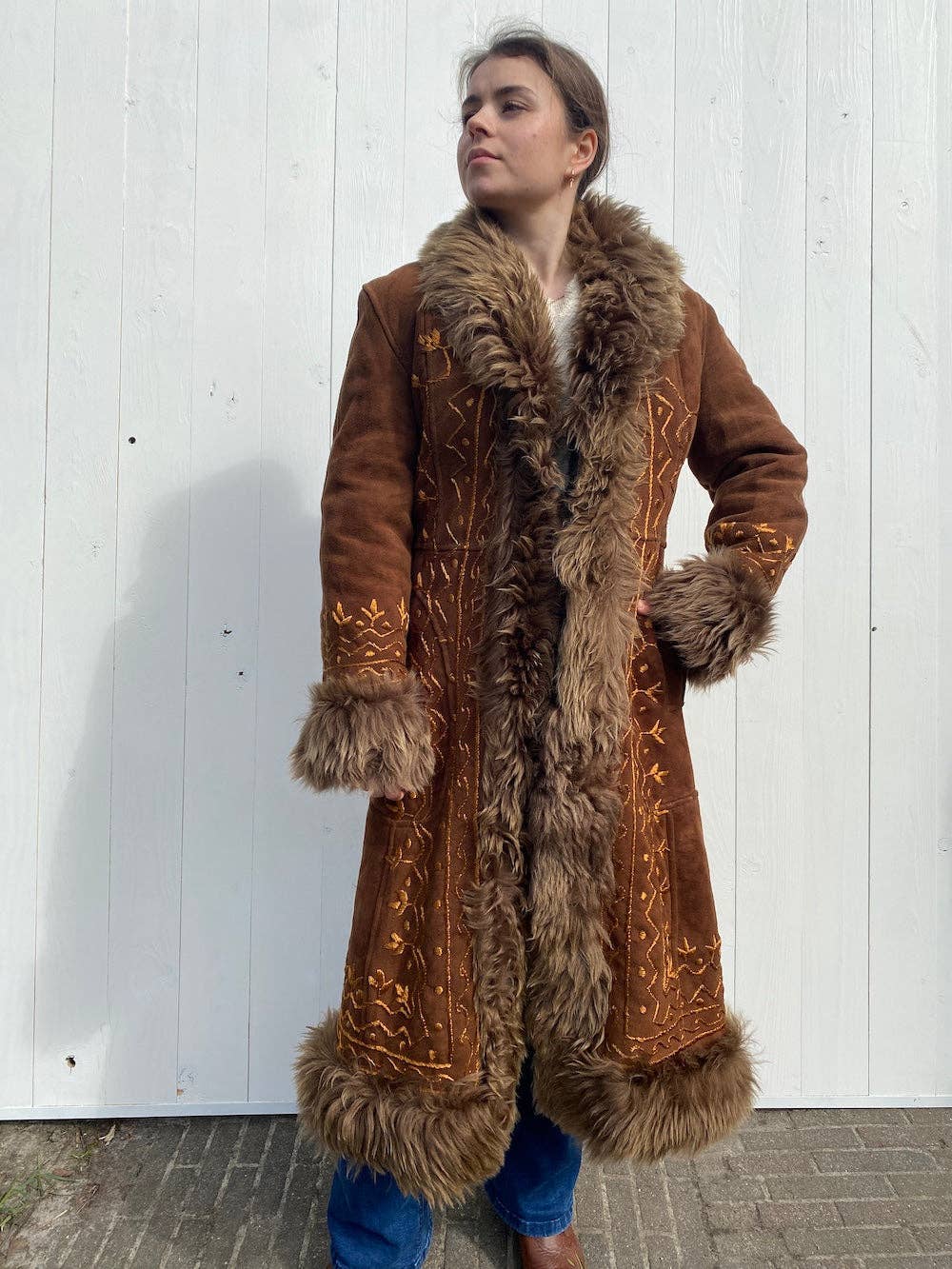 Dandelie – wholesale Päls/fuskpäls - Dam – Afghansk fårskinnsrock Damsa0