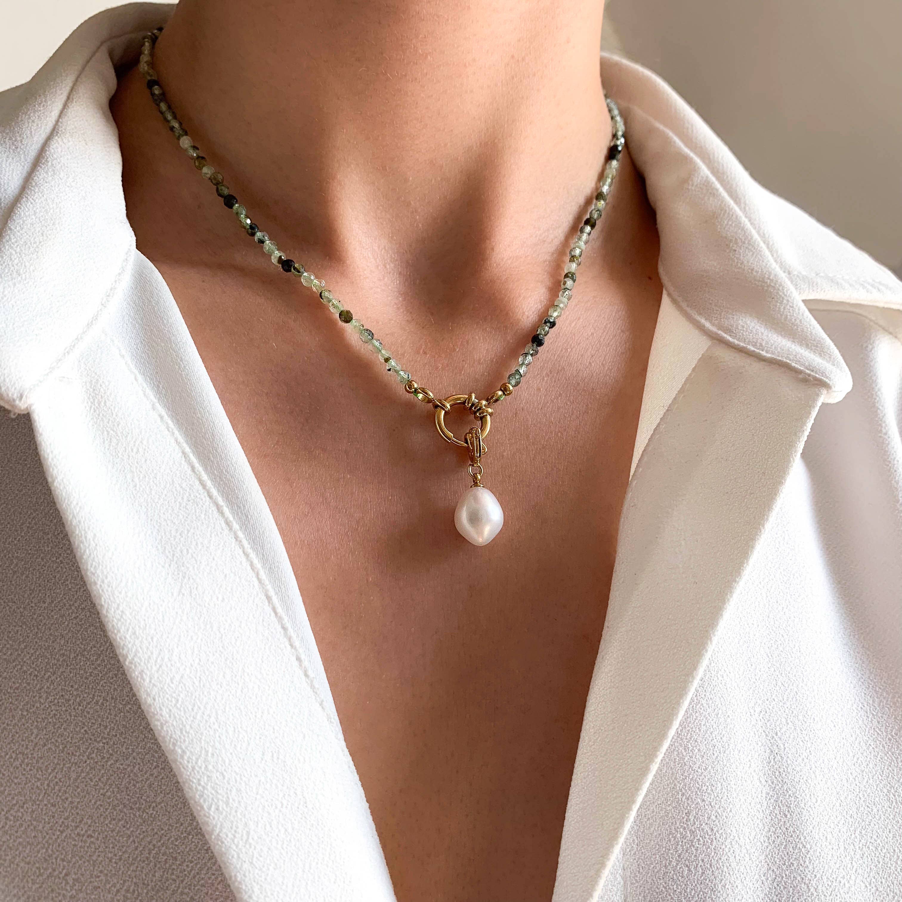 Meora Paris - Venta al por mayor Collares de cuentas/perlas - Collar de prehnita0