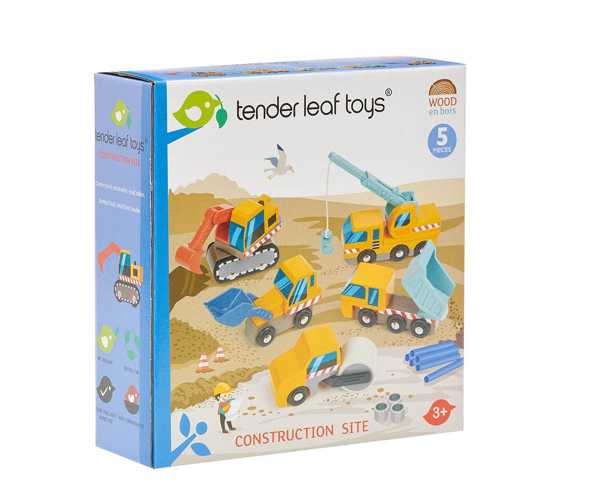 ThreadBear Design UK/EU - Wholesale Toy Car/Truck - Kids - Tender Leaf Construction Site3