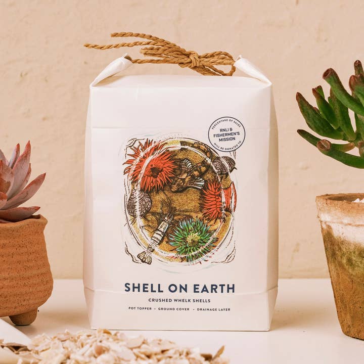 Shell on Earth – wholesale Planting/potting soil – Crushed Whelk Shells - Rockpool Limited Edition Bag 0