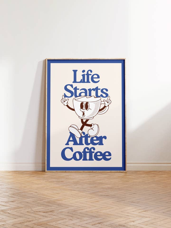 Impresión Retro de Café | Arte Moderno de Pared | Póster de Comida y Bebida para venta al por mayor de By Honey Studios