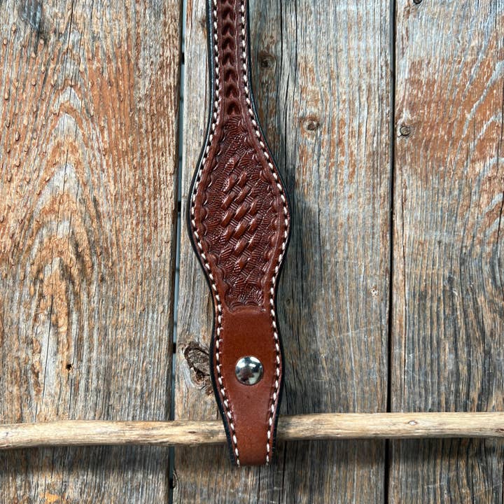 Rodeo Drive - Wholesale Horseback riding gear - Basketweave Medium Oil One Ear Headstall / Bridle2