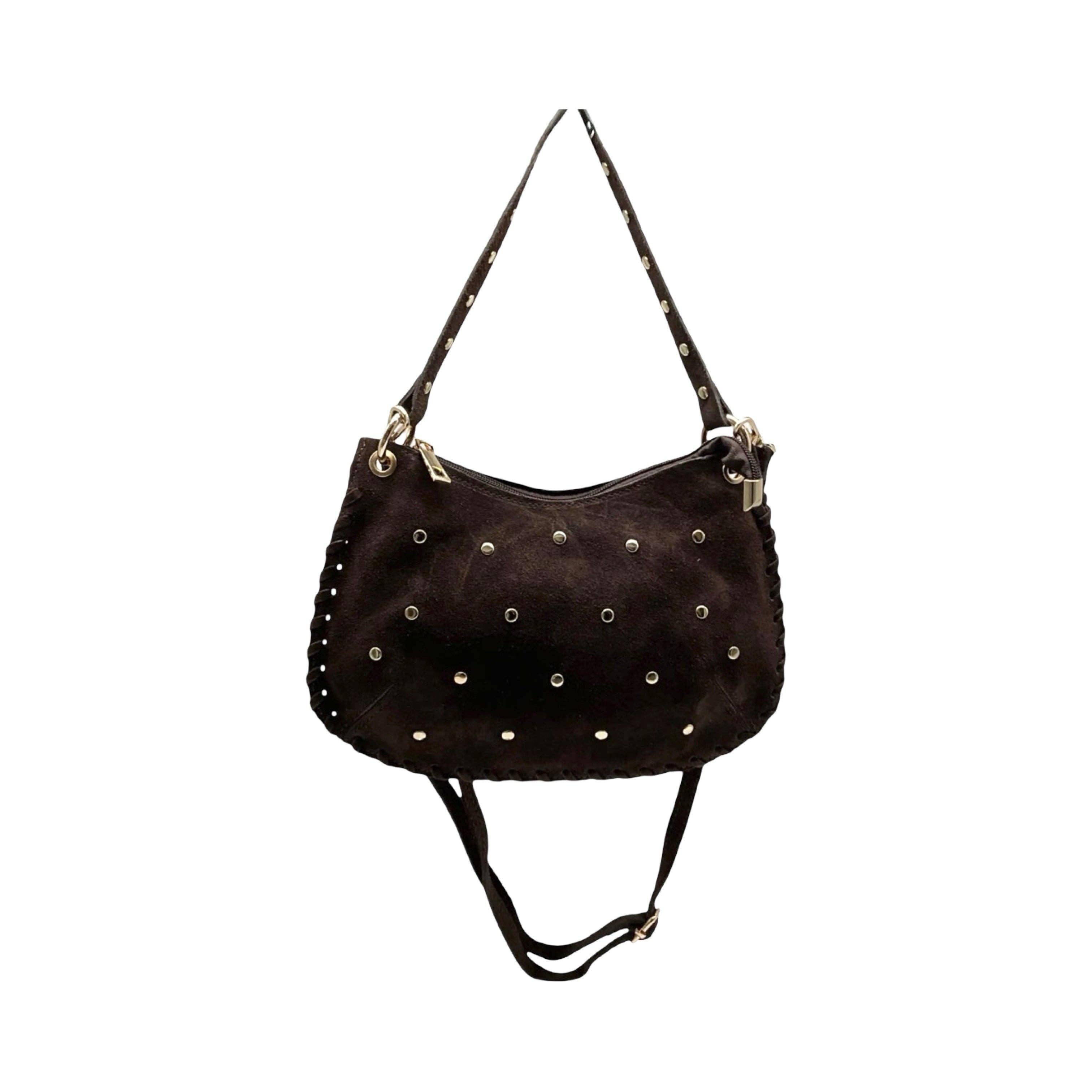 Louisa lee - Wholesale Shoulder Bag - Women's - STUDDED SUEDE LEATHER BAG LOANA2