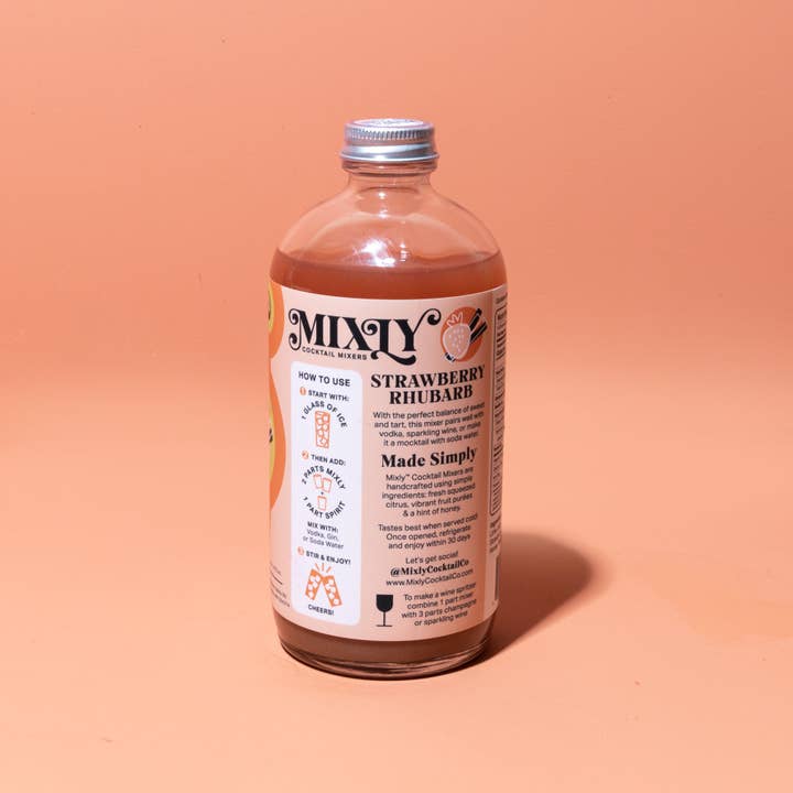 Mixly - Wholesale Cocktail Mix/Syrup - Limited Edition! Strawberry Rhubarb Mixer