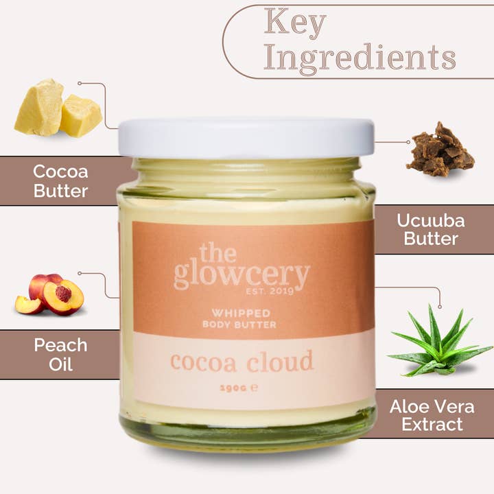 The Glowcery – wholesale Body balm/butter – Cocoa Cloud Whipped Body Butter